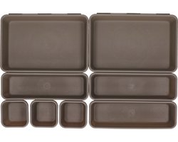 Storage Solutions Lade organizer - 16-delig - bruin - kunststof - modulair - ladeverdeler