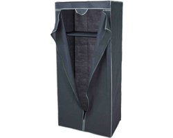 Storage Solutions - mobiele opvouwbare kledingkast - grijs - 160 cm
