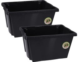 Storage Solutions Multifunctionele Opberg box/doos/kist - 3x - kunststof - 20 liter - 42 x 33 x 23 cm