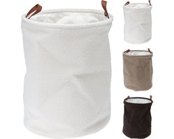 Storage Solutions-opbergmand- waszak-speelgoedmand-teddy-50 cm hoog-doorsnee 38 cm-inklapbaar-3 kleuren