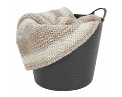 Storage solutions opbergmand - zwart - 27 l - kunststof - 37 x 37 x 30 cm - met handvatten