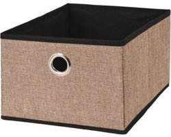 Storage Solutions Opbergmand/kastmand - 15 liter - bruin - 32 x 25 x 18 cm - Vakkenkast manden
