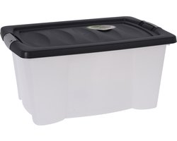 Storage Solutions Opslagbak/opbergdoos/organizer - met deksel - kunststof - 13 Liter