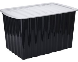 Storage Solutions Opslagbak/opbergdoos/organizer - met deksel - kunststof - 84 Liter
