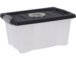 Storage Solutions Opslagbak/opbergdoos/organizer - met deksel - kunststof - 9 Liter
