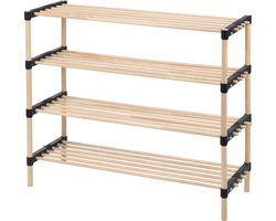 Storage solutions Schoenenrek 4 laags 76x28x58.5cm - hout