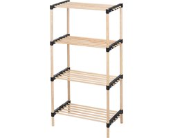 Storage solutions Schoenenrek met 4 schappen 49x28x92,5 cm hout