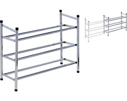 Storage Solutions Uitschuifbaar Schoenenrek - 61 Tot 115 Cm - 3 Laags