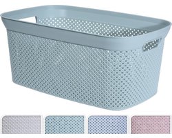 Storage Solutions wasmand - 35 liter - grijs - 54 x 34 x 23 cm - Kunststof - Draagmand