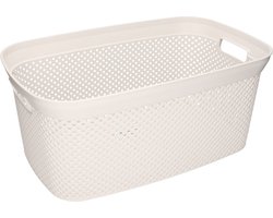 Storage Solutions wasmand - 35 liter - wit - 54 x 34 x 23 cm - Kunststof - Draagmand