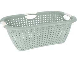 Storage Solutions wasmand - groen - 26 liter - kunststof - 40 x 60 x 22 cm - Draagwasmand - met handvatten
