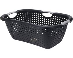Storage Solutions Wasmand met handvatten - zwart - kunststof - 26 liter