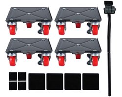 Store_9 - Meubelverhuizer Dolly - Meubelliftset - 3000 Kg Draagvermogen - Zwart - Meubeltransportrollenset - Geschikt voor Banken en Kasten - 6,30 ...