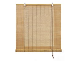 Storesdeco - Bamboe rolgordijn voor binnen en buiten - Lichtbruin, 60x175 cm