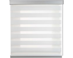Storesdeco - Duo rolgrodijn met hoogwaardige aluminium afwerkingen, Wit 80x250cm