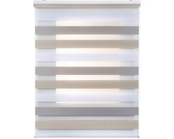 Storesdeco - Duo rolgrodijn – stijlvol dubbel textiel driekleur, 160x180 cm