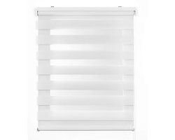Storesdeco - Duo rolgrodijn – stijlvol dubbel textiel in wit 140x180 cm