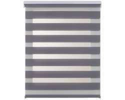 Storesdeco - Duo rolgrodijn – stijlvol dubbel textiel in zilver, 160x180 cm
