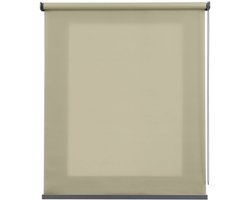 Storesdeco - Premium doorschijnend rolgordijn met aluminium afwerkingen, stenen kleur 80x250 cm