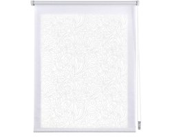 Storesdeco - Rolgordijnen met patroon, doorschijnend met witte golven, , 75x180 cm