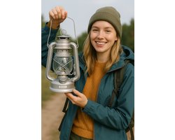 Storm Lantaarn Zink Olie lamp Zilver 1 Stuks