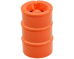 Stormasbak - 3x - terras asbakken - oranje - 12 x 6 cm - Dolomiet kunststeen - Asbakken voor buiten - Tuin