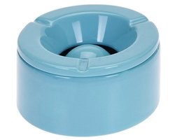 Stormasbak - terras asbakken - blauw - 12 x 6 cm - Dolomiet kunststeen - Asbakken voor buiten - Tuin