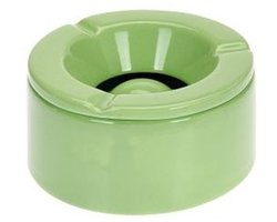 Stormasbak - terras asbakken - groen - 12 x 6 cm - Dolomiet kunststeen - Asbakken voor buiten - Tuin