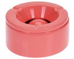 Stormasbak - terras asbakken - koraal rood - 12 x 6 cm - Dolomiet kunststeen - Asbakken voor buiten - Tuin