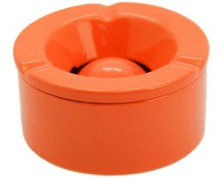 Stormasbak - terras asbakken - oranje - 12 x 6 cm - Dolomiet kunststeen - Asbakken voor buiten - Tuin