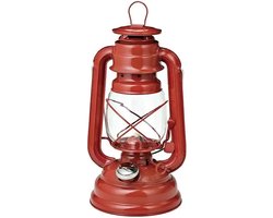 Stormlantaarn - Olielamp - 25 cm - Rood - Voor Binnen en Buiten