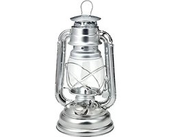 Stormlantaarn - Olielamp - 25 cm - Zilver - Voor Binnen en Buiten