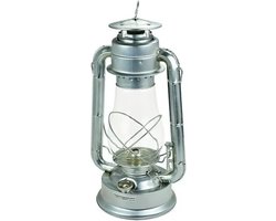 Stormlantaarn - Olielamp - 38 cm - XXL - Zilver - Voor Binnen en Buiten