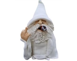 Stoute Rokende Bebaarde Dwerg Tuin Sculptuur – Kabouter Ornament Beeldje voor Binnen & Buiten Decoratie