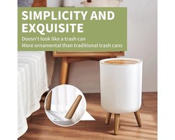 Strakke Moderne 7 Liter Afvalbak met Drukdeksel voor Elke Kamer