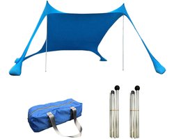 Strand Canopy - Zonnescherm Tent - Bescherming tegen zon - Waterdicht UV-bestendig - 210x150x170cm - Blauw