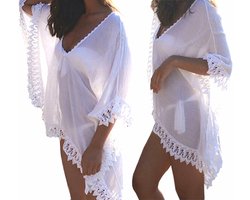 Strand Jurkje I Strand Jurk I Beach Dress I Gypsy I Boheems Design I Strandtuniek I One Size I Wit