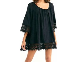 Strand Jurkje I Strand Jurk I Beach Dress I Gypsy I Boheems Design I Strandtuniek I One Size I Zwart