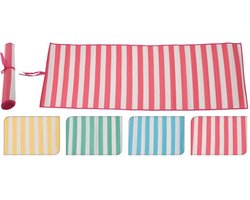 Strand mat - Beach mat - geel en blauw - 60 x 180