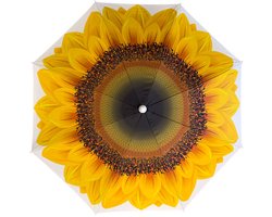 Strand parasol Sunflower - D180 cm - multicolor - bloem - inklapbaar - zomer - zonnebloem