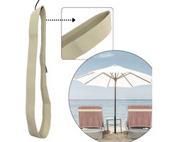 Strandhanddoek elastiek band - HOYA living® - kleur: Zand - elastisch - rekbaar van 45 tm 70cm / ligbed elastiek band - beach towel strap