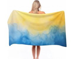 Strandhanddoek Microvezel - Reishanddoek Sneldrogend - Zandvrij Strandplezier - Abstract Levendig Design - 200 x 100 cm - Multicolor