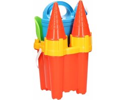 Strandkastelen emmerset oranje 7-delig