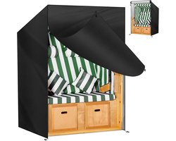 Strandkorbhülle 210D Oxford met Ventilatieopeningen - Waterdichte en Weerbestendige Bescherming voor Strandkorven (120x90x160/140cm) - Ideaal voor Buitengebruik en UV-Bescherming