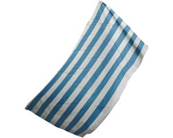 Strandlaken Gestreepte Fleece - Stranddoek Dubbelzijdig - Ontspannen in de zon - Sneldrogende Technologie - 160x80 cm - Lichtblauw