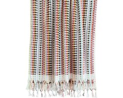 Strandlaken multicolor 100x180 cm pompom -Groot strandhanddoek - badhanddoek - meerkleurige handdoek - Lalay
