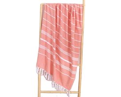 Strandlaken – Snel drogend, zandvrij, lichtgewicht – Tropisch oranje – 100*180cm