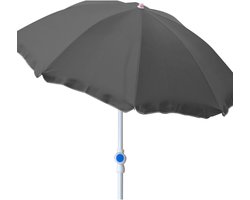 Strandparasol antraciet - Ø 2 m, knikbaar, UV-bescherming