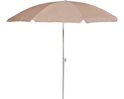 Strandparasol ecru 200 cm - Strandparasol zonder knikarm - Kleine parasol - Kinder parasol