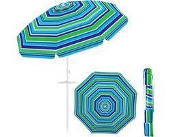 Strandparasol met grondboor - Zomeraccessoire - Parasolhouder strand - Zonbescherming - Windbestendige parasol - Stranddag - UV werende parasol - Parasol met draaimechanisme - Vakantie aan zee - Schaduw op het strand - Draaibare grondpen - Parasol st